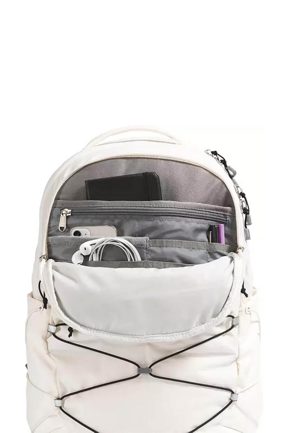 North face vintage white backpack hotsell