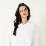 The North Face Evolution V Neck Sweatshirt for Women in White