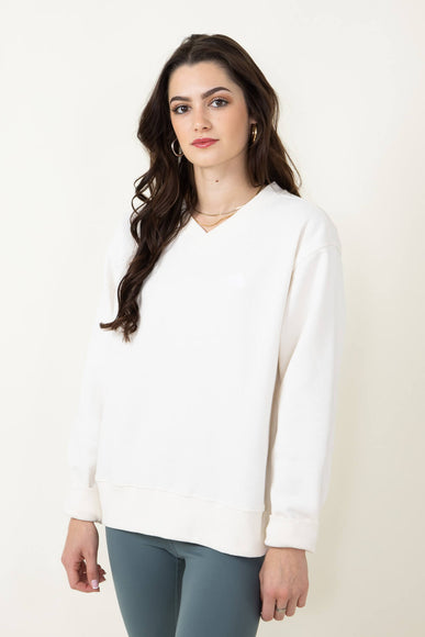 The North Face Evolution V Neck Sweatshirt for Women in White