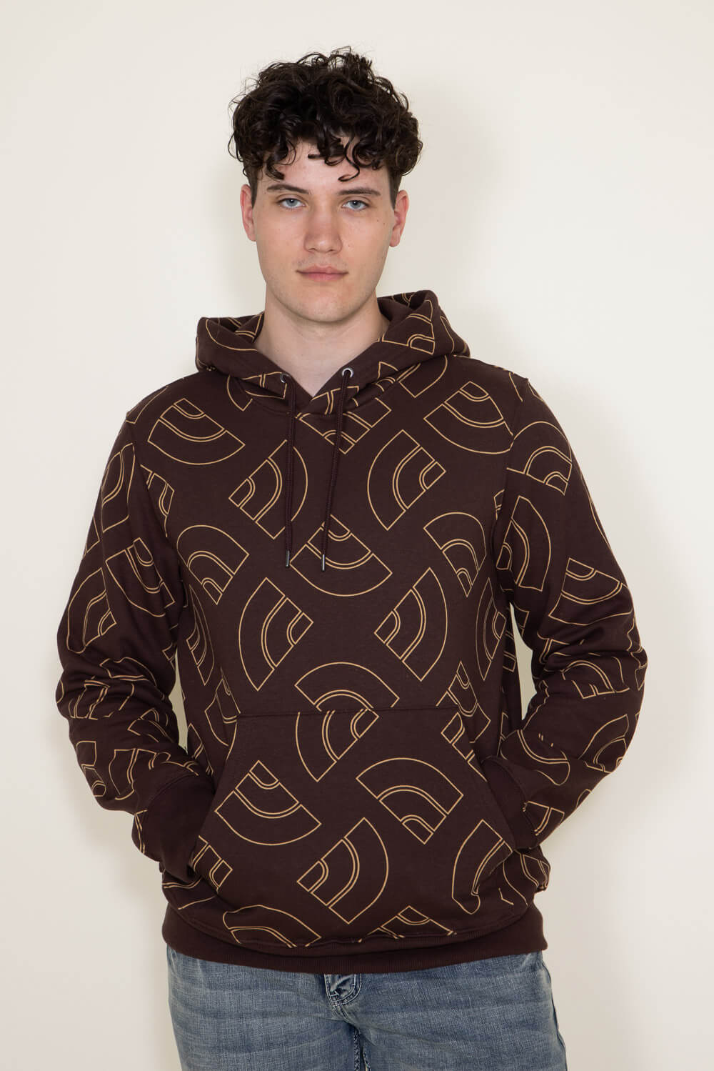 The North Face All Over Print Hoodie for Men in Brown | NF0A81YF