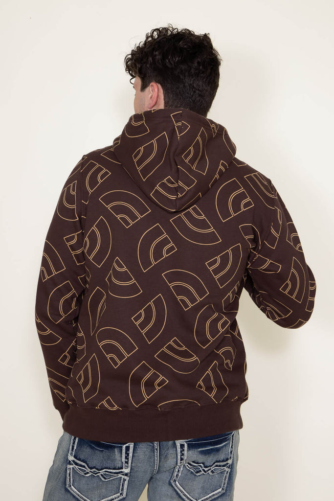 The North Face All Over Print Hoodie for Men in Brown NF0A81YF