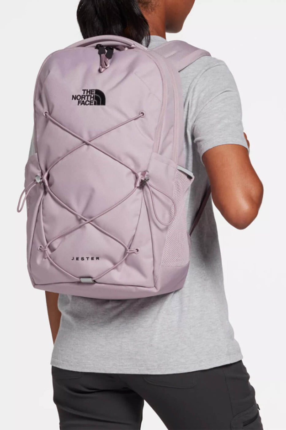 Pink and purple north face backpack online