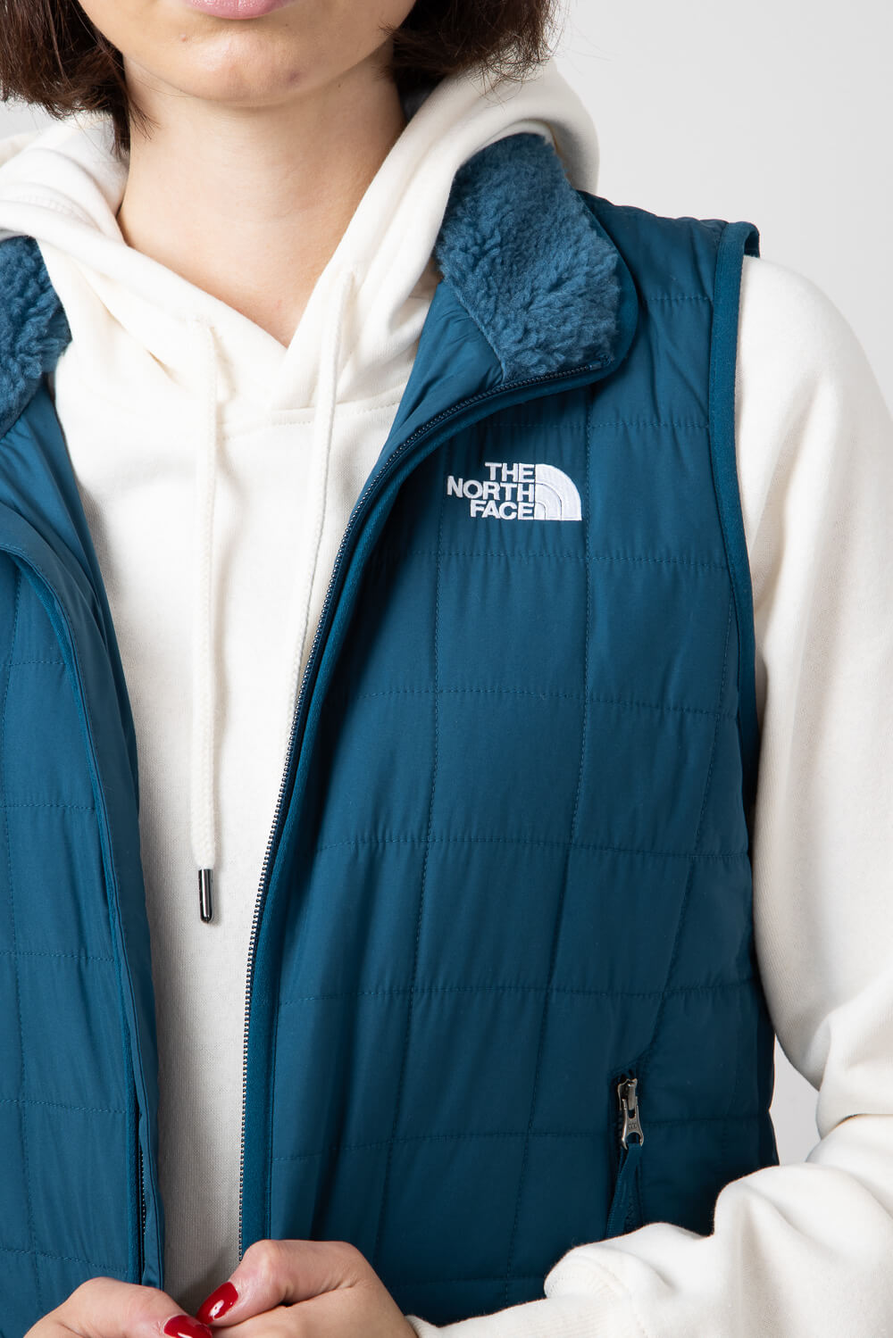 North face reversible gilet best sale