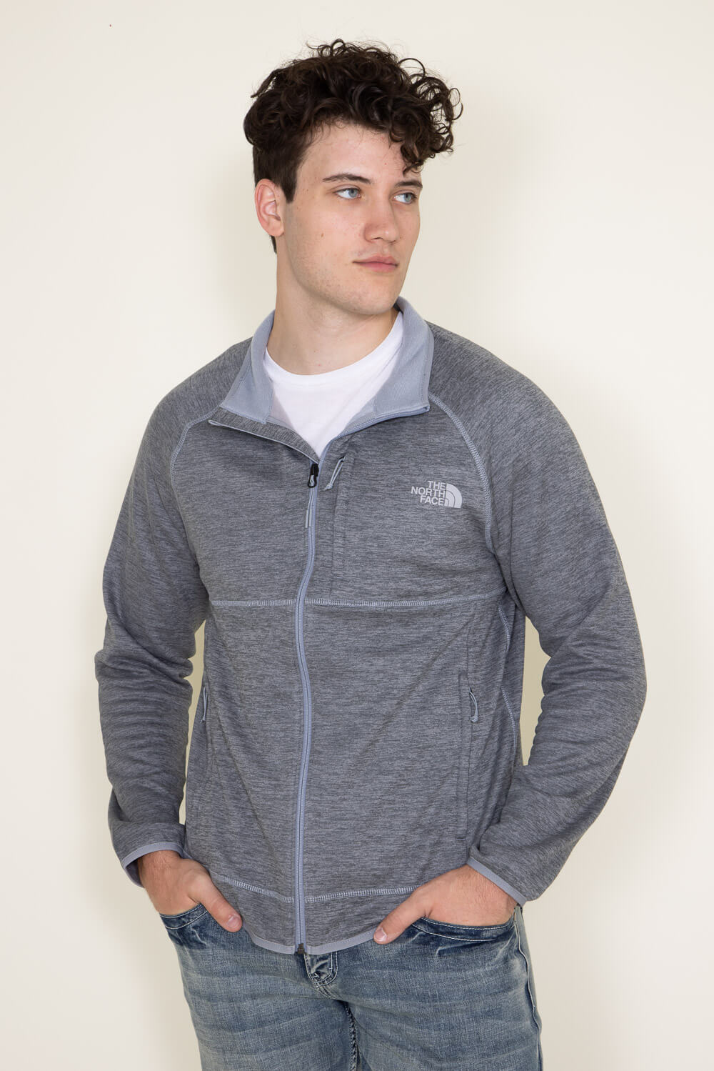 The North Face Canyonlands Full Zip Jacket for Men in Grey | NF0A5G9V ...