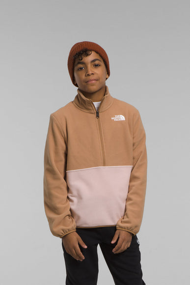 The North Face Teen Glacier 1/4 Zip Pullover for Boys in Almond