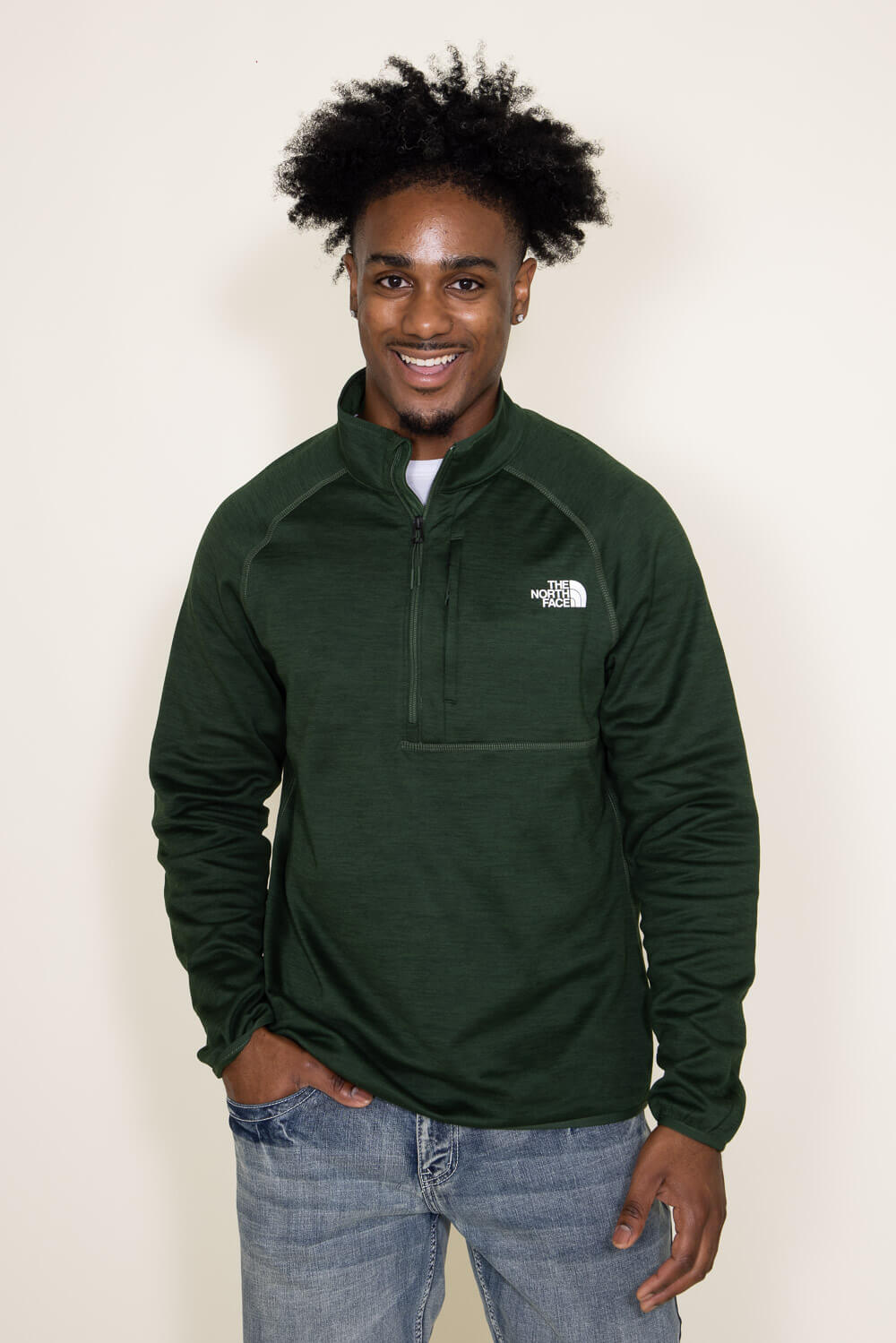 The North Face Canyonlands 1/2 Zip for Men in Pine | NF0A5G9W-JO3 – Glik's