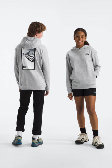 The North Face Teen Snow Camp Fleece Hoodie for Big Kids in Light Grey Heather