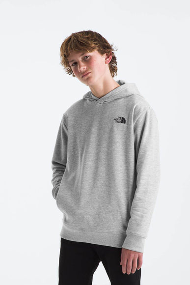 The North Face Teen Snow Camp Fleece Hoodie for Big Kids in Light Grey Heather