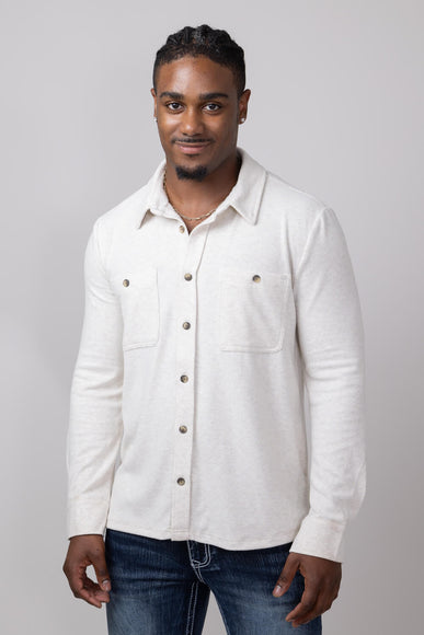 Thread & Supply Clark Shirt for Men in Oatmeal Heather