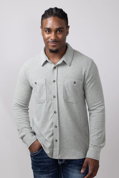 Thread & Supply Clark Shirt for Men in Vetiver Heather 