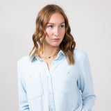 Thread & Supply Lewis Soft Luxe Button Up Shirt for Women in Glacier Lake