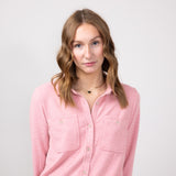 Thread & Supply Lewis Soft Luxe Button Up Shirt for Women in Rose