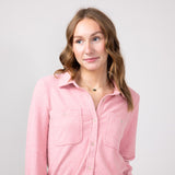 Thread & Supply Lewis Soft Luxe Button Up Shirt for Women in Rose