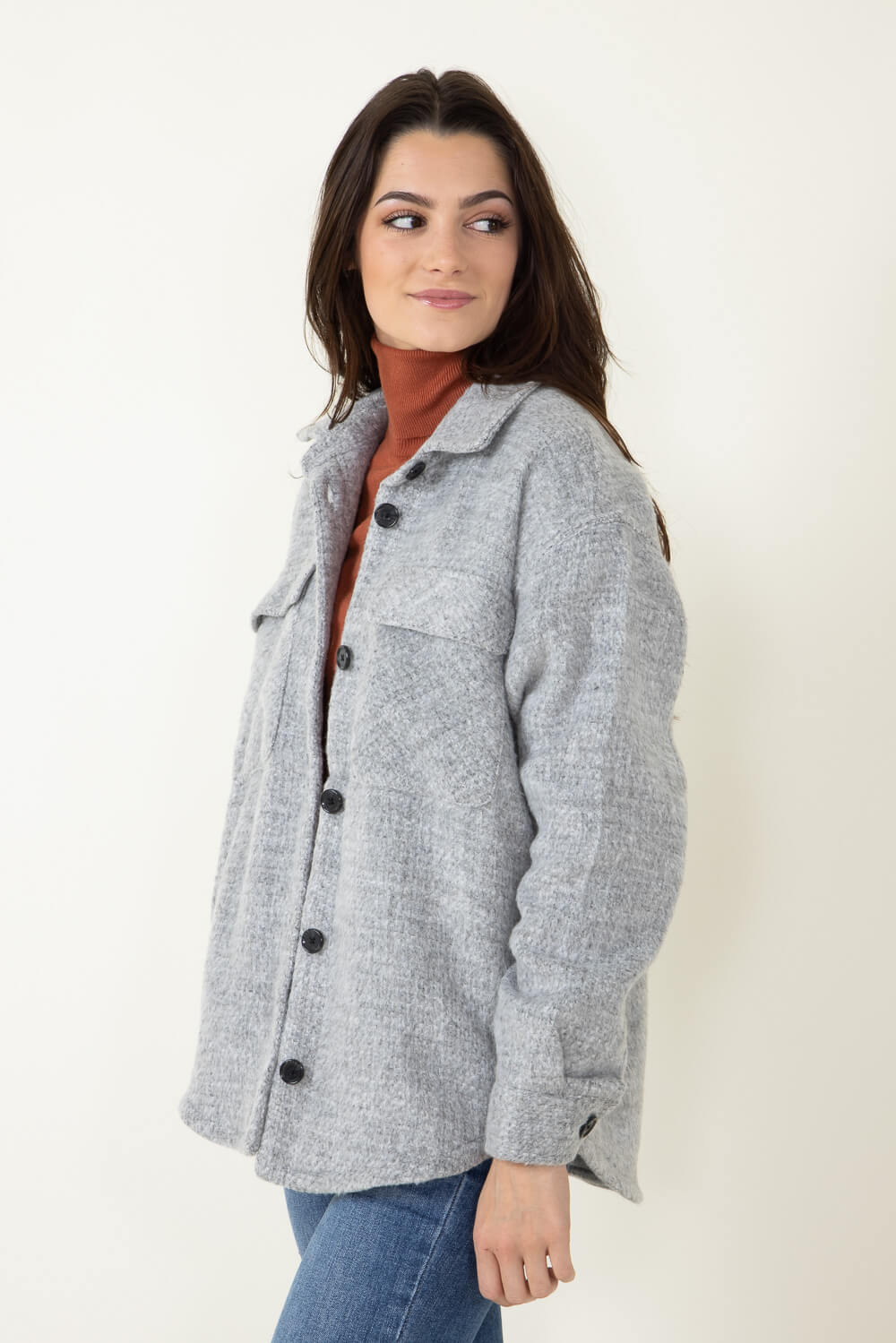 Thread & Supply Free Falling Shirt Jacket- Dark Grey – The Pulse Boutique