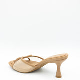 Top Moda Selena Bow Kitten Heels for Women in Camel