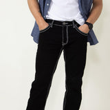 True Luck Blake Bootcut Jeans for Men in Black 