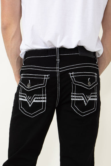 True Luck Blake Bootcut Jeans for Men in Black 