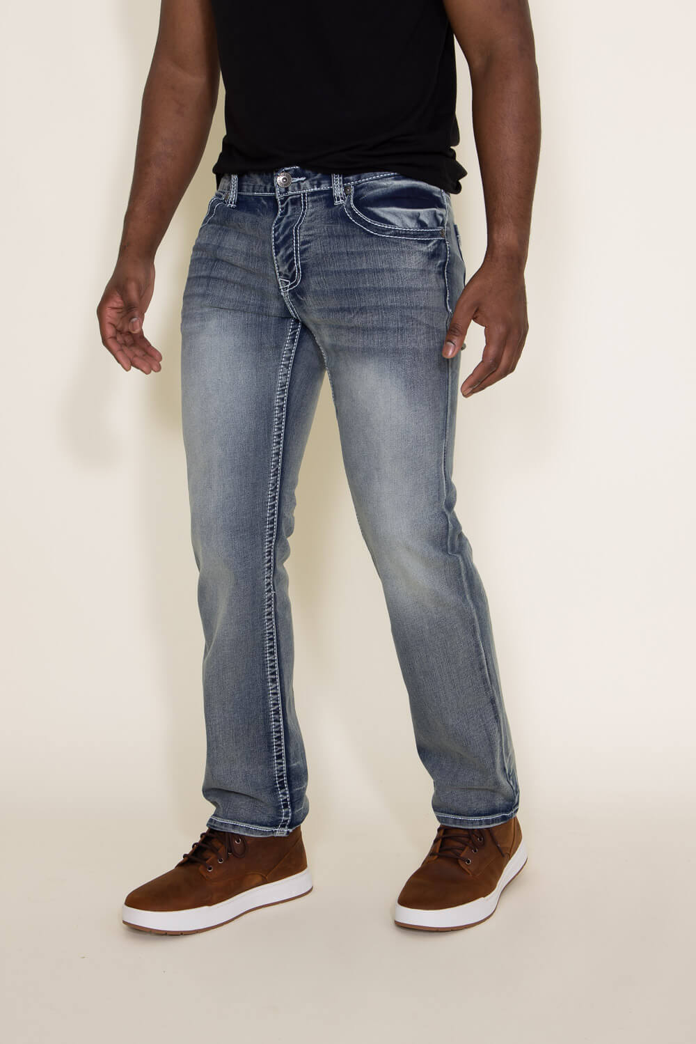 True Luck Dominic Bootcut Stretch Jeans for Men | TL15350239 – Glik's