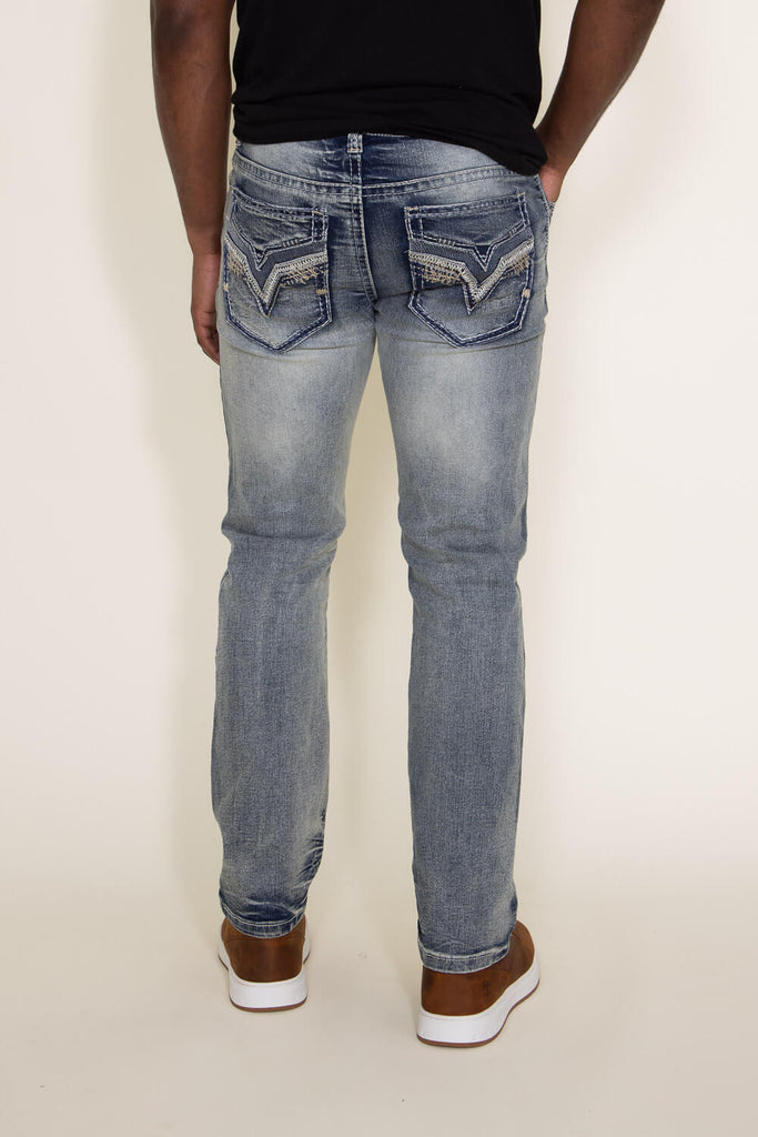 Buy Rock Revival Jett straight jeans 38/30