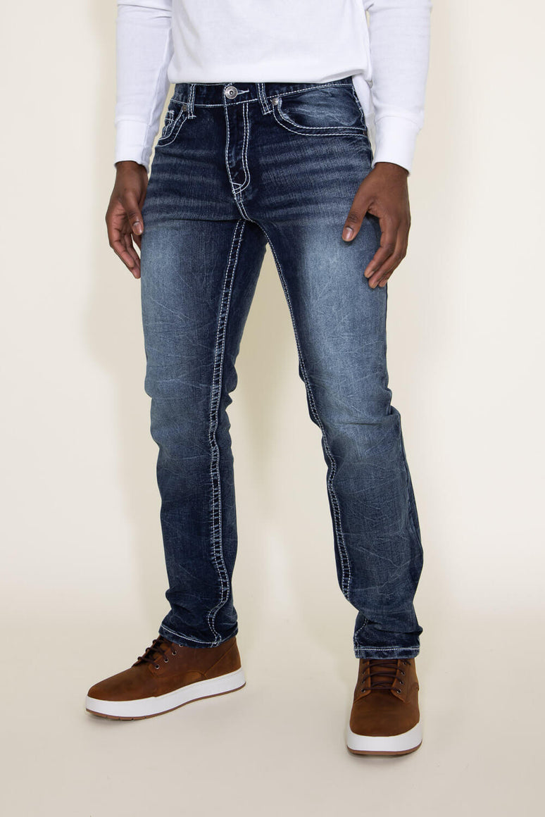 True Luck Baker Straight Jeans for Men | TL19350401 – Glik's