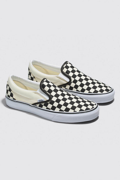 Vans Classic Slip-On Checkboard Shoes for Women in Black