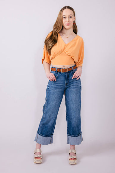 Vervet High Rise Baggy Wide Jeans for Women