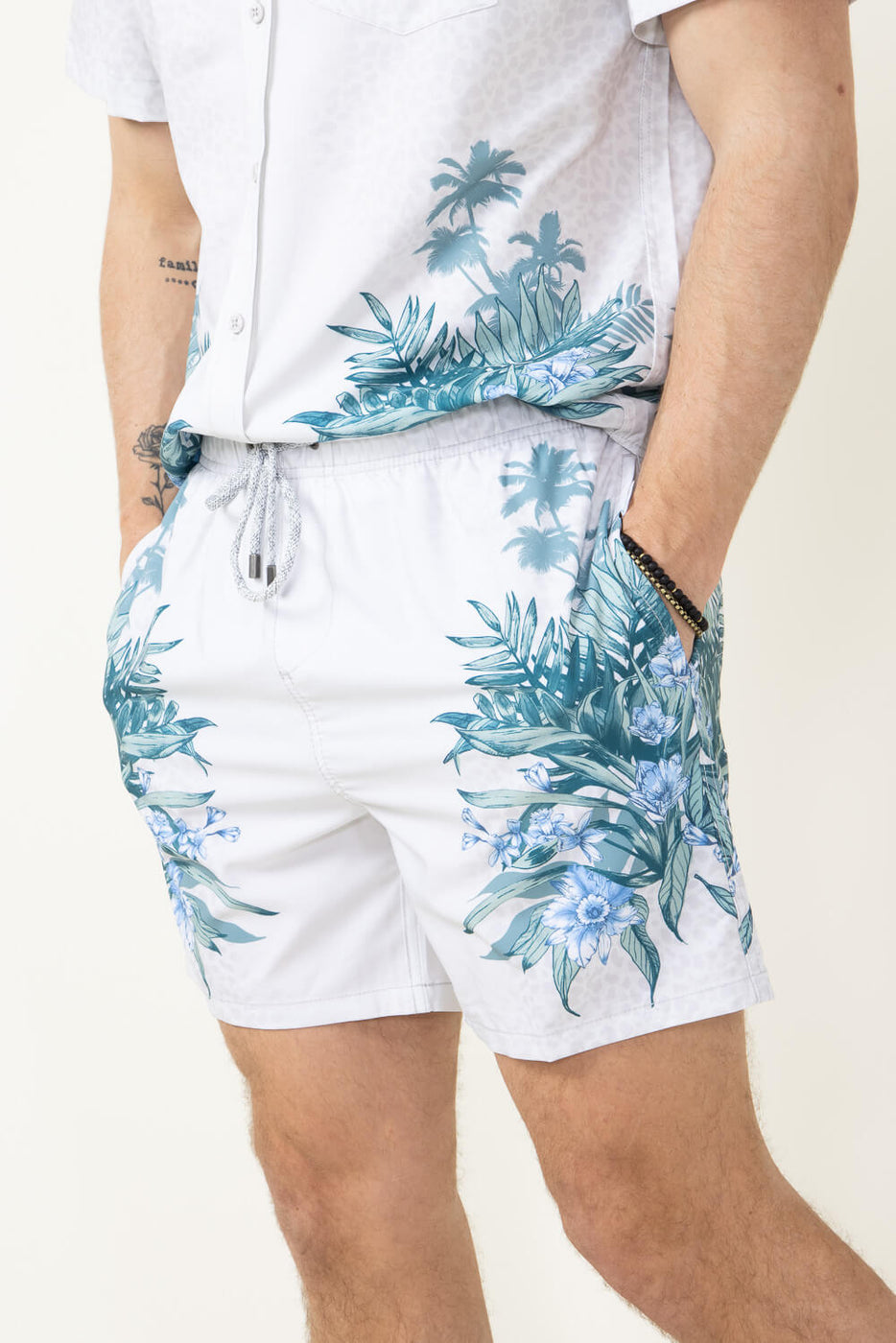 And Wander Printed Trek Short Pants - Blue Mix