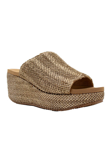 Volatile Canteen Woven Wedge Sandals for Women in Brown