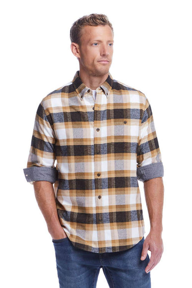 Weatherproof Vintage Brushed Flannel for Men in Antelope