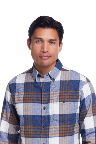 Weatherproof Vintage Brushed Flannel for Men in Blue