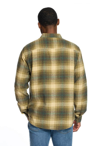 Weatherproof Vintage Brushed Flannel for Men in Kelp Desert