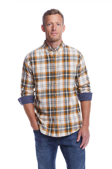 Weatherproof Vintage Brushed Flannel for Men in Lily White 