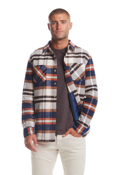 Weatherproof Vintage Brushed Lumber Jack Shirt Jacket for Men in Natural 