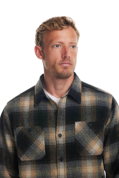 Weatherproof Vintage Brushed Lumber Jack Shirt Jacket for Men in Black