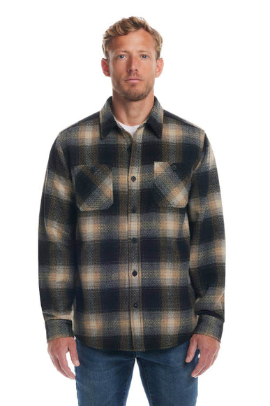 Weatherproof Vintage Brushed Lumber Jack Shirt Jacket for Men in Black