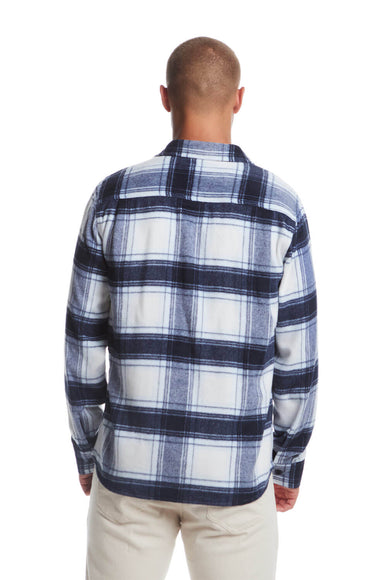 Weatherproof Vintage Brushed Shirt Jacket for Men in White Plaid