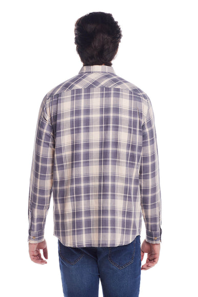 Weatherproof Vintage Burnout Flannel for Men in Natural 