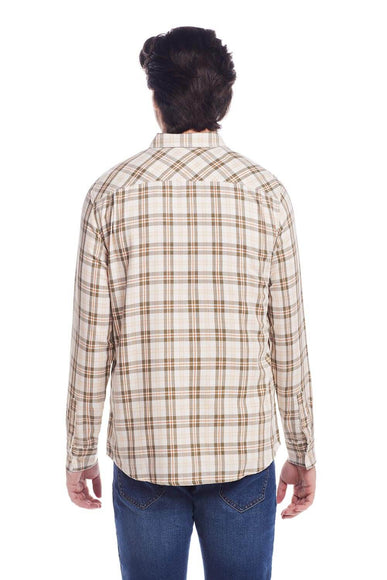 Weatherproof Vintage Burnout Flannel for Men in Seed Pearl 