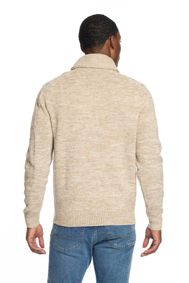 Weatherproof Vintage Cable Knit Fisherman Toggle Sweater for Men in Khaki Heather 