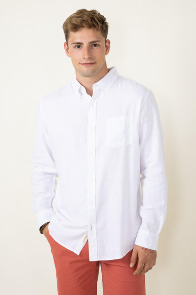 Weatherproof Vintage Country Twill Shirt for Men in White 