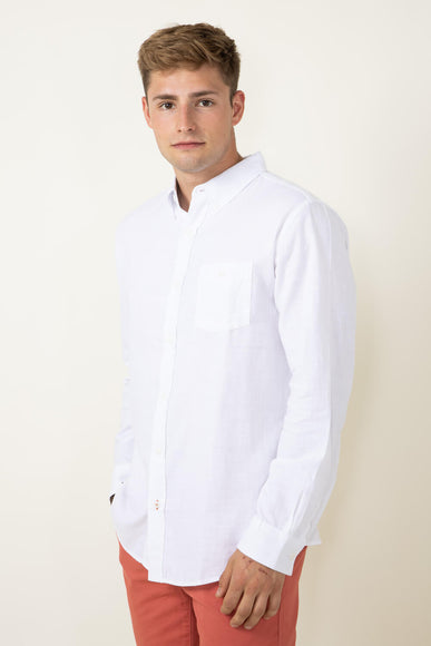 Weatherproof Vintage Country Twill Shirt for Men in White 