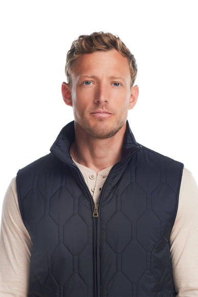 Weatherproof Vintage Hex Quilted Light Weight Vest for Men in Black 