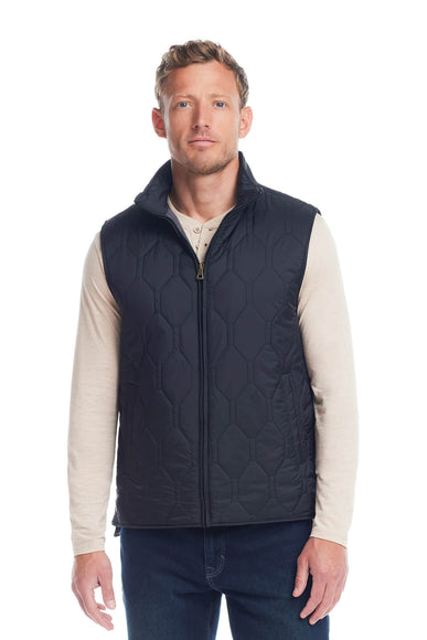 Weatherproof Vintage Hex Quilted Light Weight Vest for Men in Black 