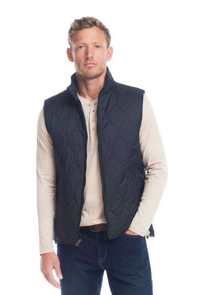 Weatherproof Vintage Hex Quilted Light Weight Vest for Men in Black 