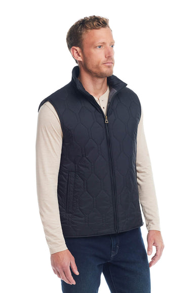 Weatherproof Vintage Hex Quilted Light Weight Vest for Men in Black 