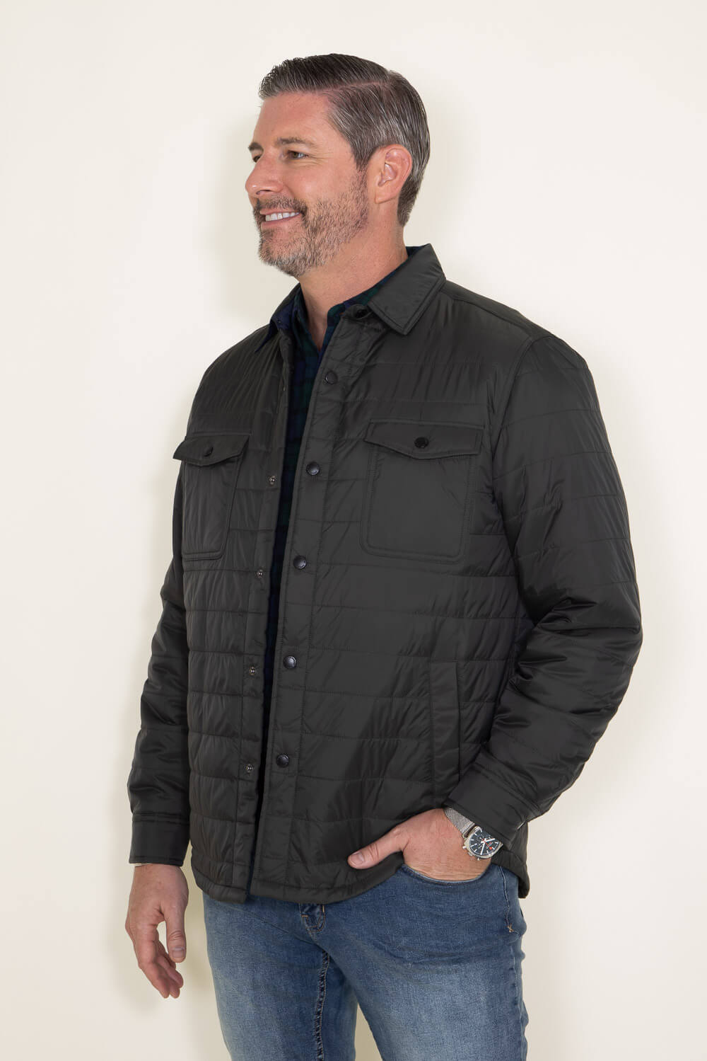 グリーン】【Pasterip】Insulation quilting jacket-