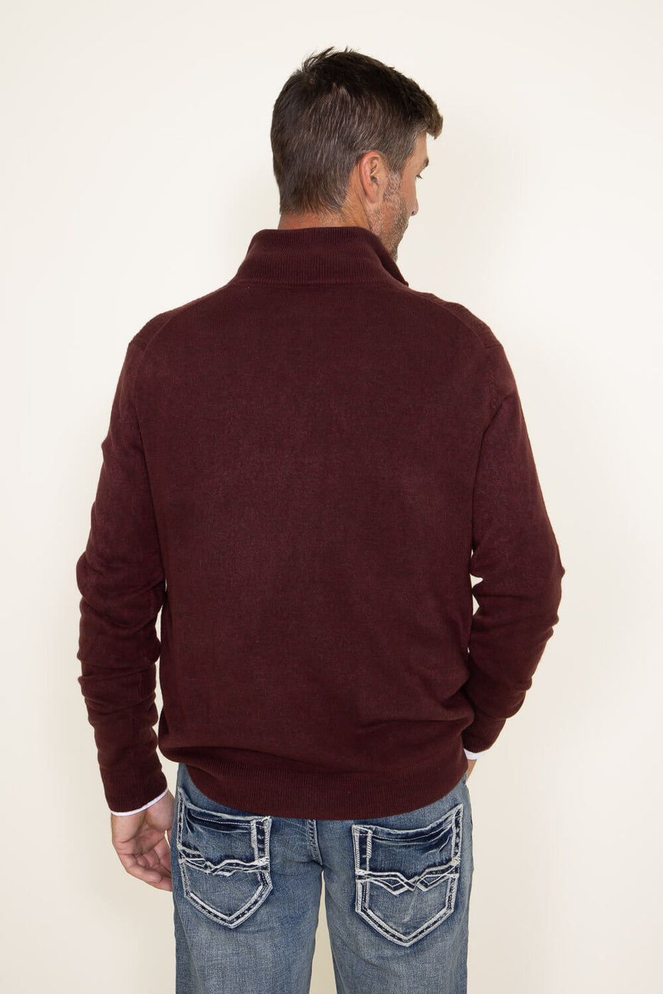 Weatherproof Vintage Quarter Zip Sweater for Men in Red | F2340183GK-O –  Glik's
