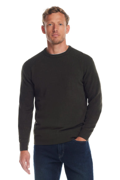 Weatherproof Vintage Raglan Sweater for Men in Dark Olive