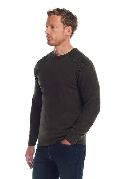 Weatherproof Vintage Raglan Sweater for Men in Dark Olive