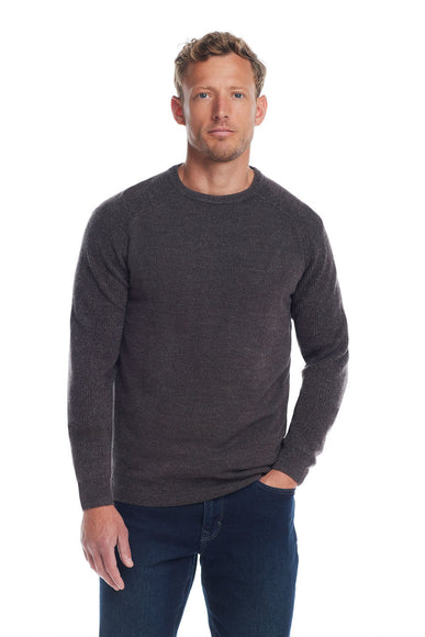 Weatherproof Vintage Raglan Sweater for Men in Pewter Heather